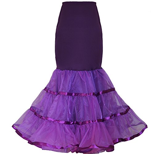 Image of Women Mermaid Petticoat Fishtail Underskirt Trumpet Crinoline for Mermaid Wedding Dress