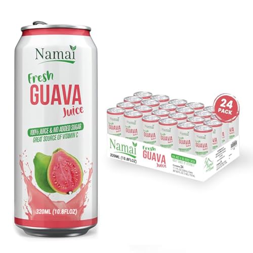 Image of Namai 100% Pure Guava Juice, No Added Sugar, Pack of 24