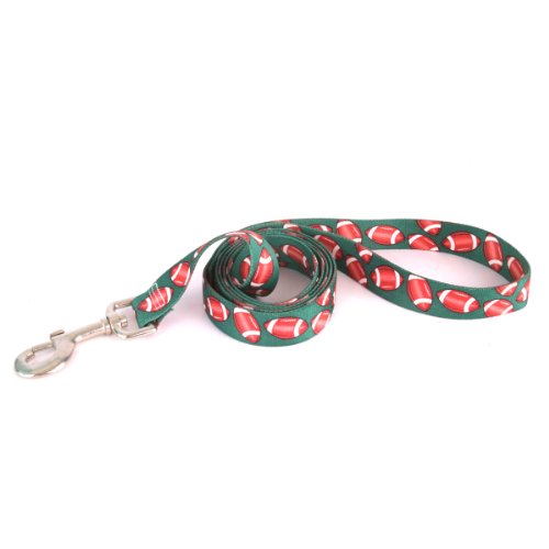 Yellow Dog Design, Footballs Dog Leash, Extra Small 3/8' x 60' (5 ft.)