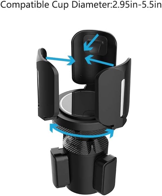 Miniatura 2 de Adaptador expansor de portavasos para automóvil, extensor de portavasos con brazo y base ajustables, universal compatible con Yeti Ramblers14-46oz,