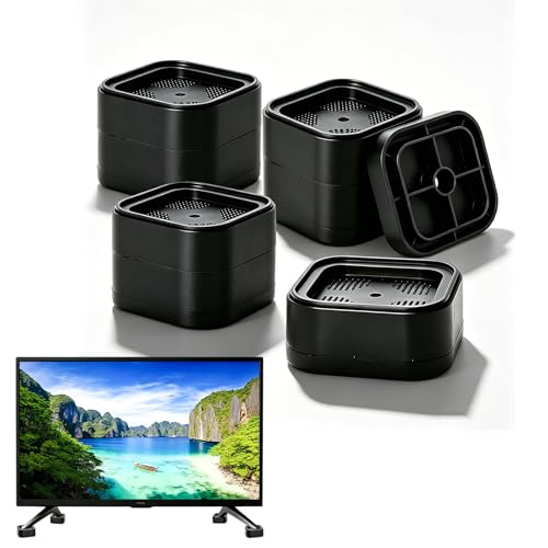 8 Pack Tv Riser Blocks：Adjustable Height 1.35"-2.2" Tv Leg Risers 80 Lbs Anti Slip Tv Stand Height Adjuster for Viewing Blocks to Raise Height Television Elevation Pads for Home and Office by KjsEphitelian - Used condition - US$8.99