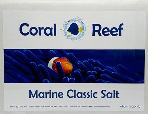 Coral-Reef - Acuario de sal marina clásica (sal de arrecifo), 20 kg