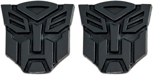 Image of Transforming Auto Robot Auto Emblem - [Black][1'' Tall] (Pack of 2)