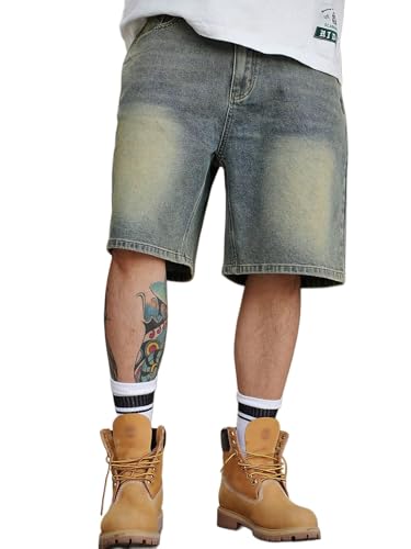 Image of Lymio Shorts for Men | Denim Shorts for Men | Regular Fit Casual Jean Half Pants Knee Length Trousers (LMHP-54-55)