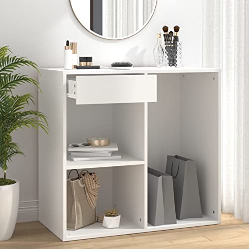 ShGaxin Armario de Maquillaje Madera contrachapada Blanco 80x40x75 cm, Tocador De Maquillaje, Tocadores De Dormitorio, Mesa Maquillaje, Mesa Tocador, Mueble Maquillaje, Escritorio Tocador 808837
