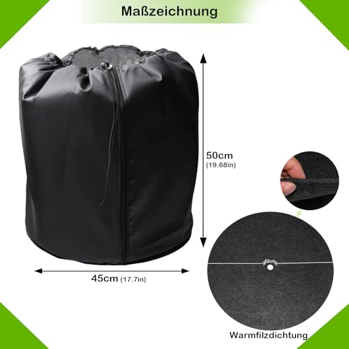 AEESRRU Potted Plants Protective Bag Thermal Pot Protection, Winter Protection for Pot Plants with Drawstring (45 x 55 cm) - Image 2