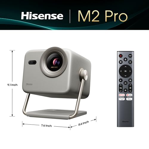 Hisense M2 Pro, Triple Laser Smart Portable Lifestyle Projector, 4K UHD, 65” – 200”, 1,300 Lumens, Dolby Vision,Optical Zoom, Intelligent Screen Adjustments, Vidaa OS, Netflix Included - image 2