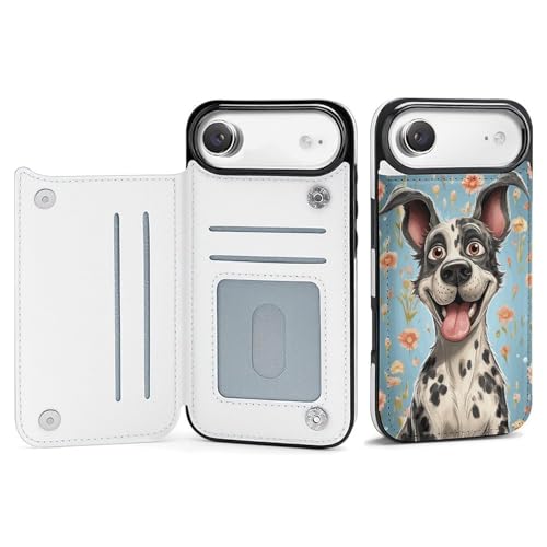Étui portefeuille iPhone 17 mince coque antichoc avec porte-carte homme femme