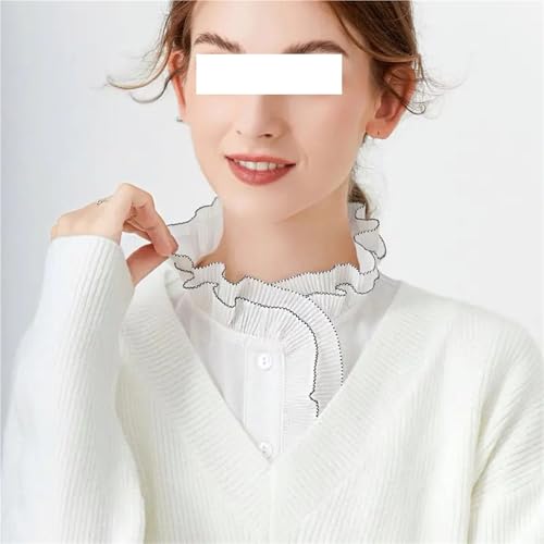 Collier artificiel amovible noir : le faux col femme idéal au bureau