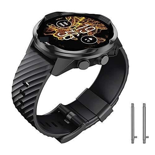 KAVJU For Suunto 7 Correa de silicona suave 9 Pulsera de repuesto para hombres y mujeres 9 Baro Correa de reloj deportivo para Suunto 9 Spartan 9 Correa de reloj GPS(Black)