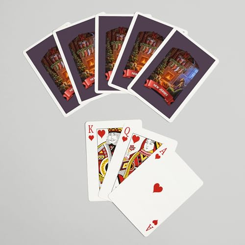 Lantern Press New Jersey Christmas Morning naipes póker miniatura 7