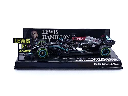 Minichamps 410211544 1:43 Mercedes-AMG Petronas Formula One Team W12 E Performance-Lewis Hamilton-Sochi GP 2021 Collectible Miniature Car, Multicoloured