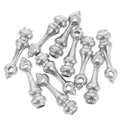 Parliky 10 Stück Zaunzubehör Geländerhalterungsverbinder Pfostenendkappe Metallschrankverbinder Möbelschienenverbinder Glasgeländerpfostenverbinder Glasgeländerkappe Silber
