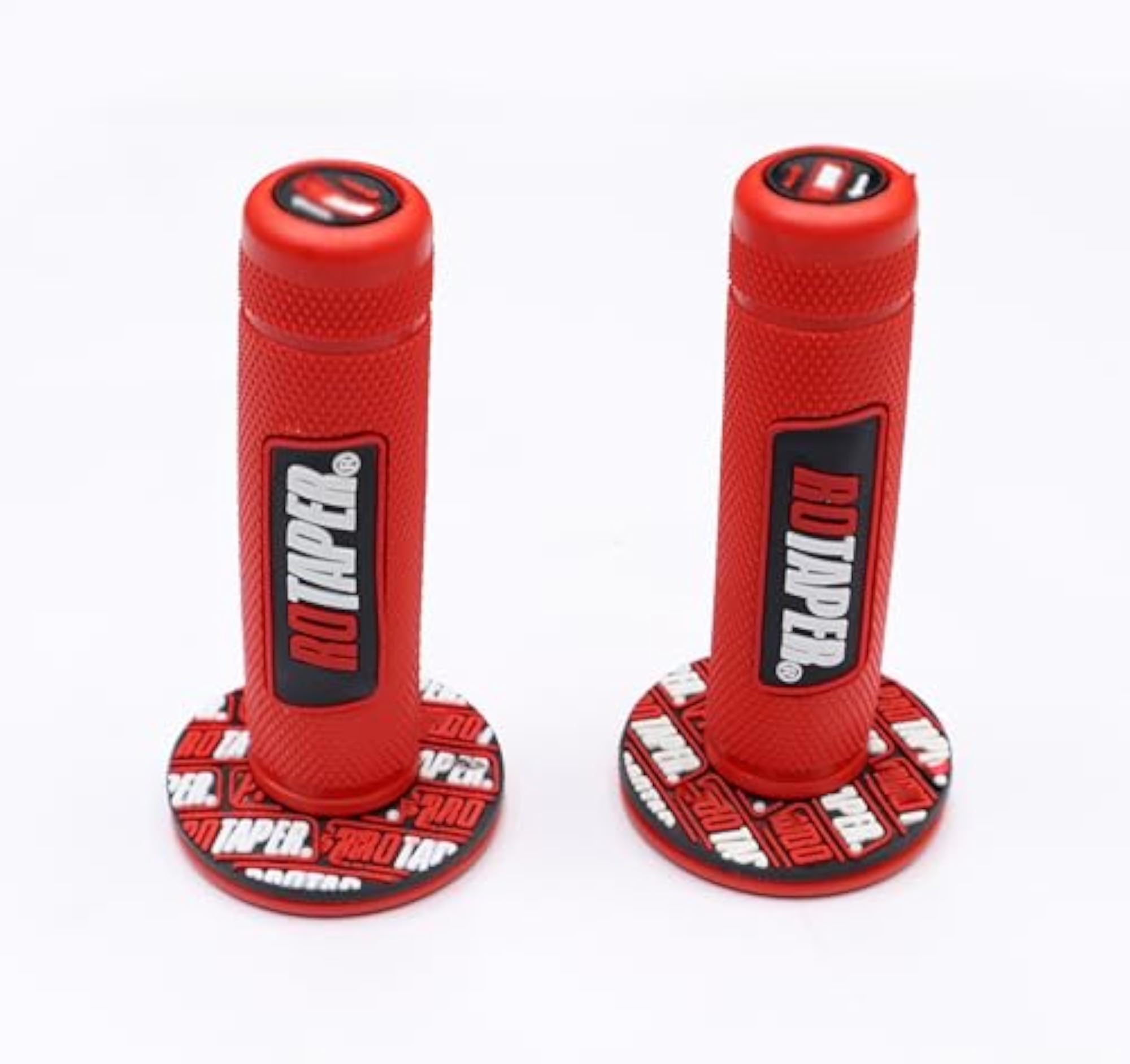 Rotaper Handlebar Grips for Universal Bikes, Red Pack of 2