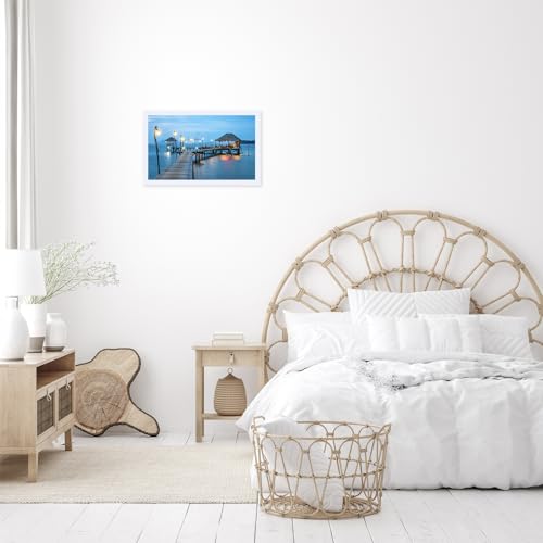 Image of JCJMY 13x22 Picture Frame White for Poster Photo Picture, Horizontal and Vertical Formats for Wall Hanging, 13 x 22 Wall Gallery Poster Photo Frame for 13 by 22 Photos Posters, White