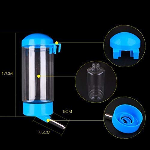 Image of Woofy Pet Automatic 500 ML Drinking Water Feeder Bottle for Cat Dog Rabbit Hamster Gerbil (Pack of 1) - Blue