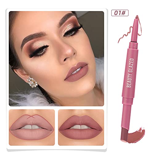 Myuango 6Pcs Matte Velvet Lipstick + Lip Liner Set - Long-Lasting Vegan Lip Makeup Kit For Colorful And Defined Lips - Double Ended Applicator #TOP1