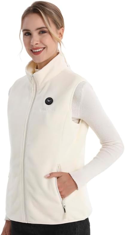 Venustas Women's Fleece Heated Vest with Battery, Lightweight Electric Heated Coat - Image 2