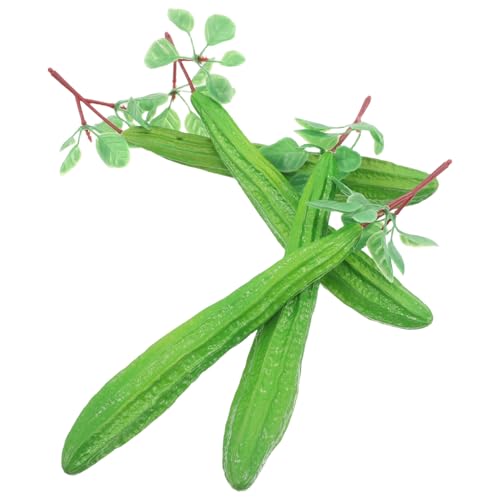 CORHAD 4個 シミュレーションキュウリ 向け野菜認知おもちゃ 教育用プラスチック食品模型 軽量持ち運び簡単 展示装飾用模造野菜モデル