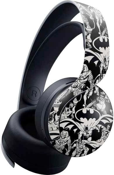 Skinit Decal Gaming Skin Compatible with Pulse 3D Wireless Headset for PS5 - Officially Licensed DC Comics Batman Vintage Pose Collage Art Design