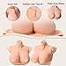 SooTTBE Realistic Silicone Breastplate High Neck Style Fake Boobs Breast Forms Water Drop Type Breastforms for Crossdressers,Color 3,Silicone Cup`C