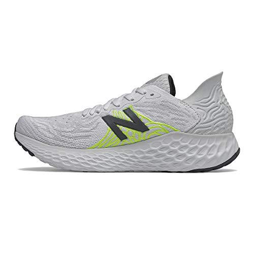 Image of New Balance Women's Fresh Foam 1080 V10 Running Shoe, Light Aluminum /White /Lime Glo, 10.5 M US