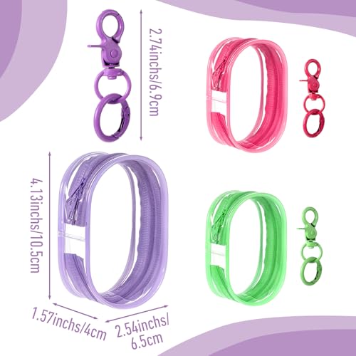 Clear Mini Waterproof Zipper Makeup Bag Small Cosmetic Keychain Pocket Portable Travel Lipstick Bag Women Zipper Pouch Card Data Cable Pouch Coin Purse Aesthetic Stuff Purse Organizer2