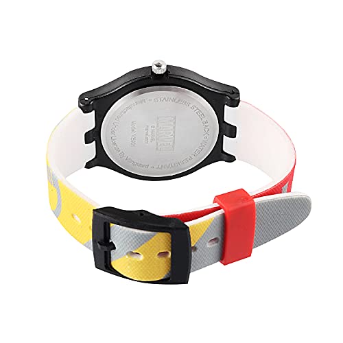 Image of Marvel Thor Kids Analog Watch - Red Dial with Multicolour Strap | Avenger Super Hero Round Analogue Wrist Watch | Cool Birthday Gift for Boys | Analog Styles, Durable, Adjustable Strap, Vibrant Superhero Design