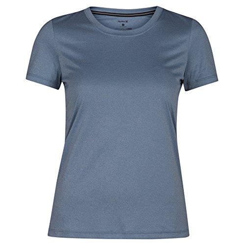 Hurley Women s Nike Dri-Fit UPF Stretch Sun Protection Surf Tee, Noise Aqua Heather, L