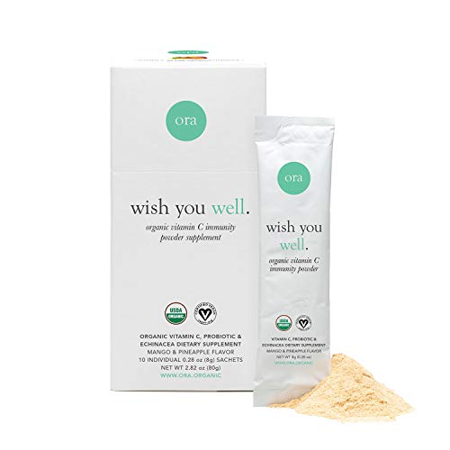 Ora Organic Vitamin C Powder, Immune System Booster with Echinacea, Natural Vitamin C (Non-Ascorbic Acid) and 5 Billion Probiotics - Ingredients from Wholefood Sources, Non-GMO - 10 Packets Ora Organic Vitamin C Powder, Immune System Booster with Echinacea, Natural Vitamin C (Non-Ascorbic Acid) and 5 Billion Probiotics - Ingredients from Wholefood Sources, Non-GMO - 10 Packets