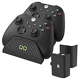 Venom Estación de Carga Doble para Xbox con 2 baterías Recargables, Color Negro (Xbox Series X / Xbox Series S)