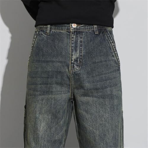 Men's Spring Harem Pants Loose Baggy Cargo Pants Vintage Pockets Desinger Streetwear Motocycle Jeans2