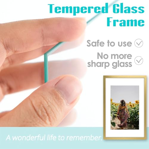Image of Frametory, 16X24 Picture Frame Display 12X18 with Mat or Without Mat, Horizontal or Vertical Wall Poster Frame with High Definition Glass, Wide Molding, Perfect for Home Decorate (Gold, 3 Pack)