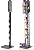 JUPELI Staubsauger Ständer – Kompatibel mit Dyson V16, Gen5detect absolute, V15, V12, V11, V10, V8, V7, V6 – Metall Bodenständer mit 4 Haken, bohrfreie Halterung für Zubehör-Aufbewahrung