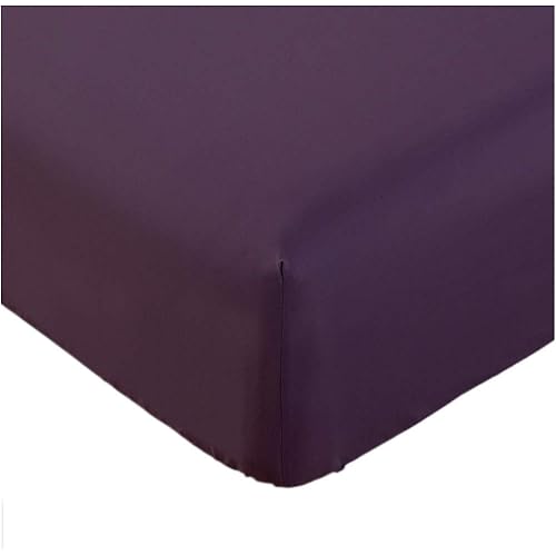 Mellanni California King Fitted Sheet - Deep Pocket Cooling Sheets up to 16 inch - Hotel Luxury 1800 Bedding - Wrinkle, Fade, Stain Resistant - 1 Single Cal King Fitted Sheet Only (Cal King, Purple)