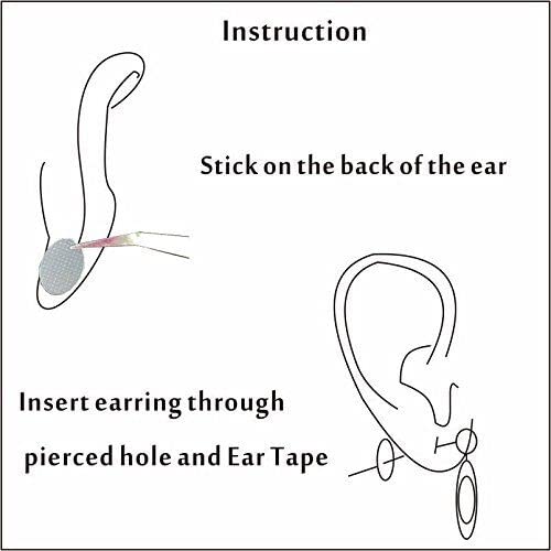Invisible Ear Lobe Support Tape, Skin Friendly,Stretched (Pack of 60)