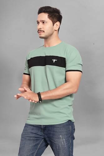 Image of Men's Polister Solid Round Neck Half Sleeve Shirt(D P K P-1284)