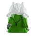 Adventure Time Lime Green Finn Backpack Bag w/Finn Hat Combo Set