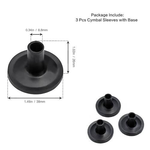 21 Pcs Cymbal Replacement Accessories, Cymbal Stand Felts, Drum Cymbal Felt Pads Include Wing Nuts, Felt Cymbal Sleeves With Base Wing Nuts, Washer, Sleeves And Base Wing Nuts Replacement (Black) #TOP2
