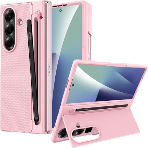 Coque Samsung Z Fold 7 Rose Antichoc avec Porte-Pen Béquille Protecteur Écran