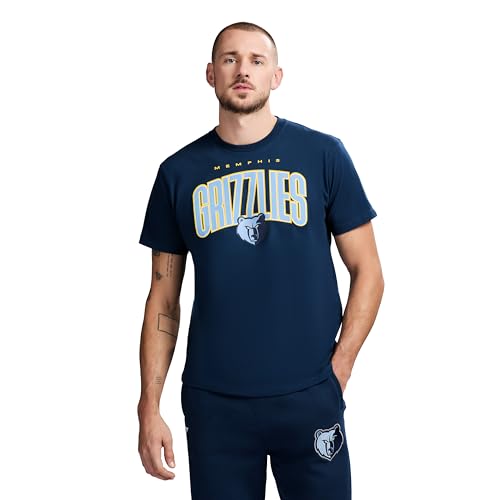 Game 7 x NBA Officially Licensed Mens Graphic Short Sleeve Lightweight Crew Neck Cotton T-Shirt Memphis Grizzlies L Navy