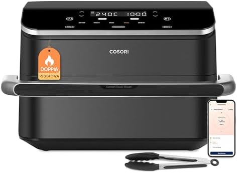 COSORI Friggitrice ad Aria 10 Litri, 7 in 1 Doppia Resistenza TwinFry con Doppio Cestello 5L&5L e Separatore Rimovibile, 2800W Air Fryer WiFi, 40-240℃, 70 Ricette Online, TF-102S