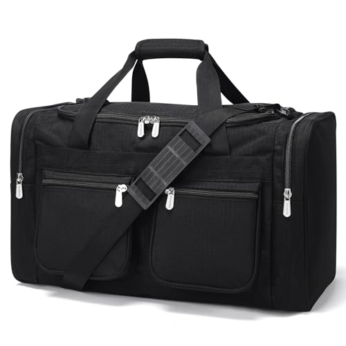 Duffle Bag for Weekender Travel - 20 inch Sport Duffel Bag for Gym Traveling (Black)