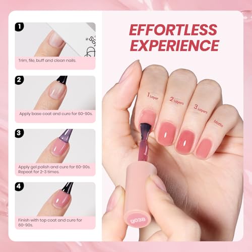 Image of Beetles Jelly Gel Nail Polish Set, 6 Colors Neutral Fall Gel Polish Kit