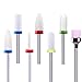 Produktbild Nagelfräser Bits, Homeet 7 Stück Keramik Nagelfräser Aufsätze Bit für Anfänger, Schleifkörper Schleifkopf Nagelfräser Set für Gelnägel für Maniküre Pediküre Kutikula Nagelpflege, Weiße Keramik