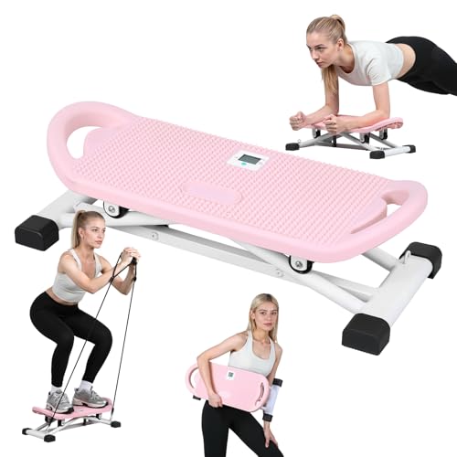 Máquina entrenadora de equilibrio para esquí con pantalla LCD, equipo de cardio y entrenamiento de core de bajo impacto para uso doméstico, tabla de equilibrio para adultos para entrenamiento integral del cuerpo, estabilidad y coordinación