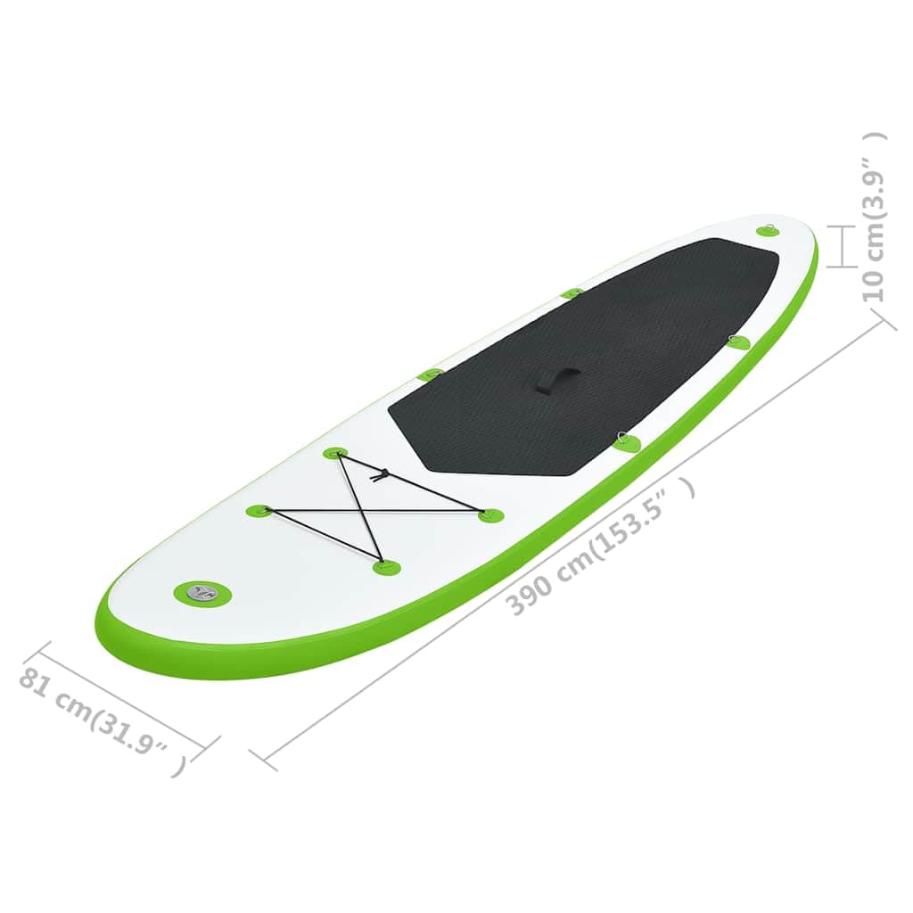 Aufblasbares Stand Up Paddle Board Set 330cm Komplettset mit Aluminiumpaddel, Pumpe, Tragetasche und Finne für Wasser-Sport Freizeit