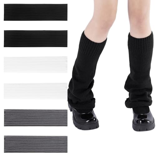 3 Paar Leg Warmers,Beinwärmer Für Leg, Warme Stulpen Damen,Gestrickte Beinstulpen für Frauen Mädchen, Stulpen Mädchen,Winterstiefelmanschetten Warme Kniewärmer, Lange Stiefelmanschette Kniestrümpfe