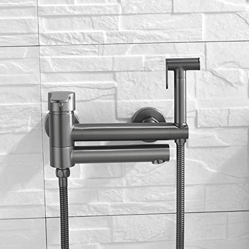 Ensemble de douche de luxe gris avec robinet de baignoire