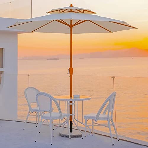 Parasol con manivela para mesa al aire libre y jardín resistente 4